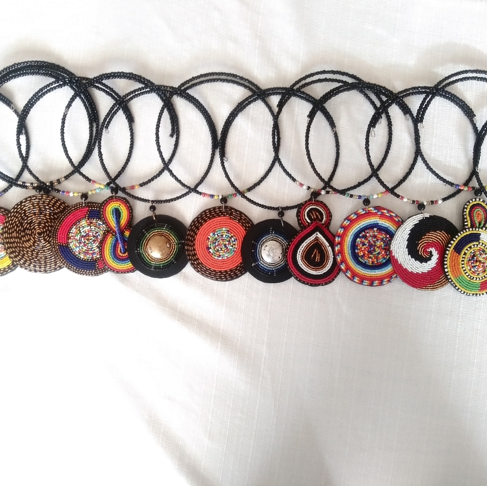 African Handmade Traditional Necklaces - Picture 3 of 3